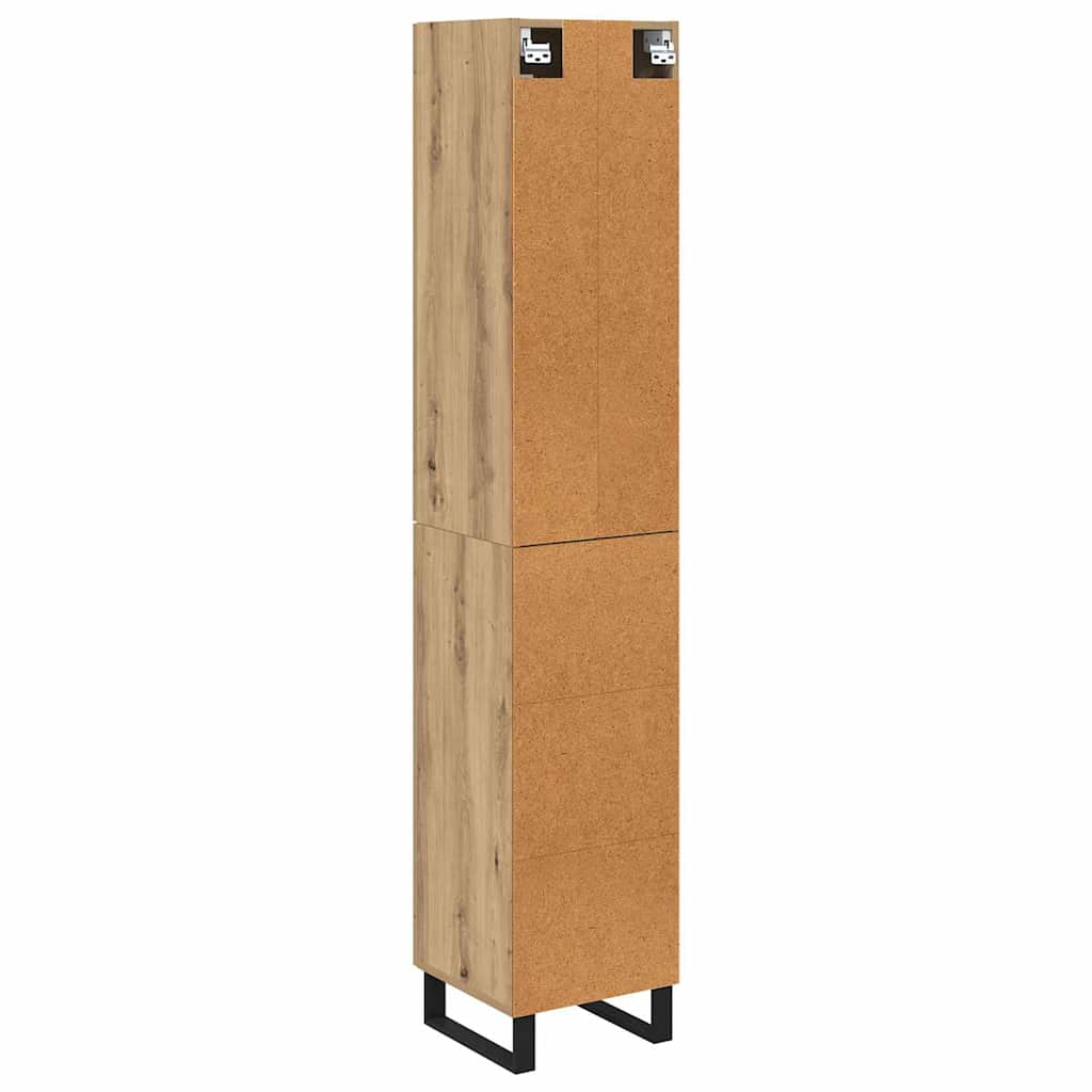 vidaXL Buffet haut chêne artisan 34,5 x 34 x 180 cm bois d'ingénierie