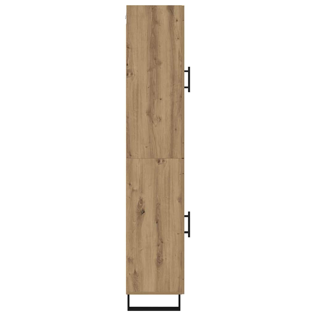 vidaXL Buffet haut chêne artisan 34,5 x 34 x 180 cm bois d'ingénierie
