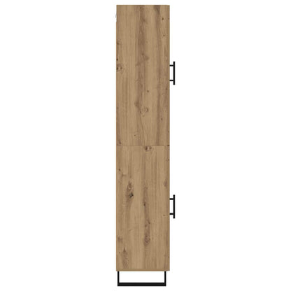 vidaXL Buffet haut chêne artisan 34,5 x 34 x 180 cm bois d'ingénierie