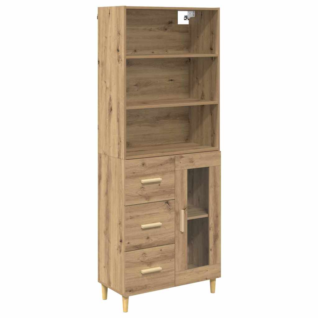 Highboard Artisan-Eiche 69,5 x 34 x 180 cm Holzwerkstoff
