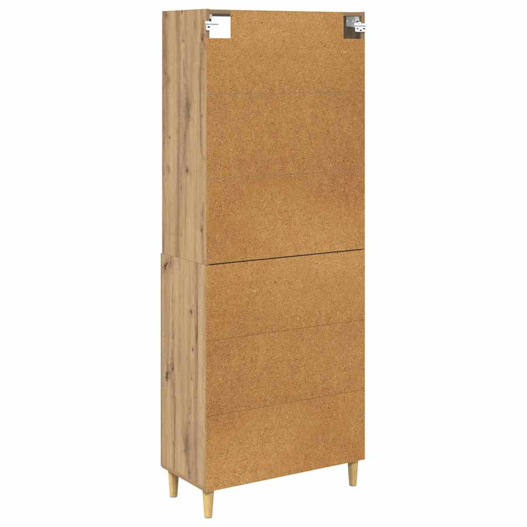 Highboard Artisan-Eiche 69,5 x 34 x 180 cm Holzwerkstoff