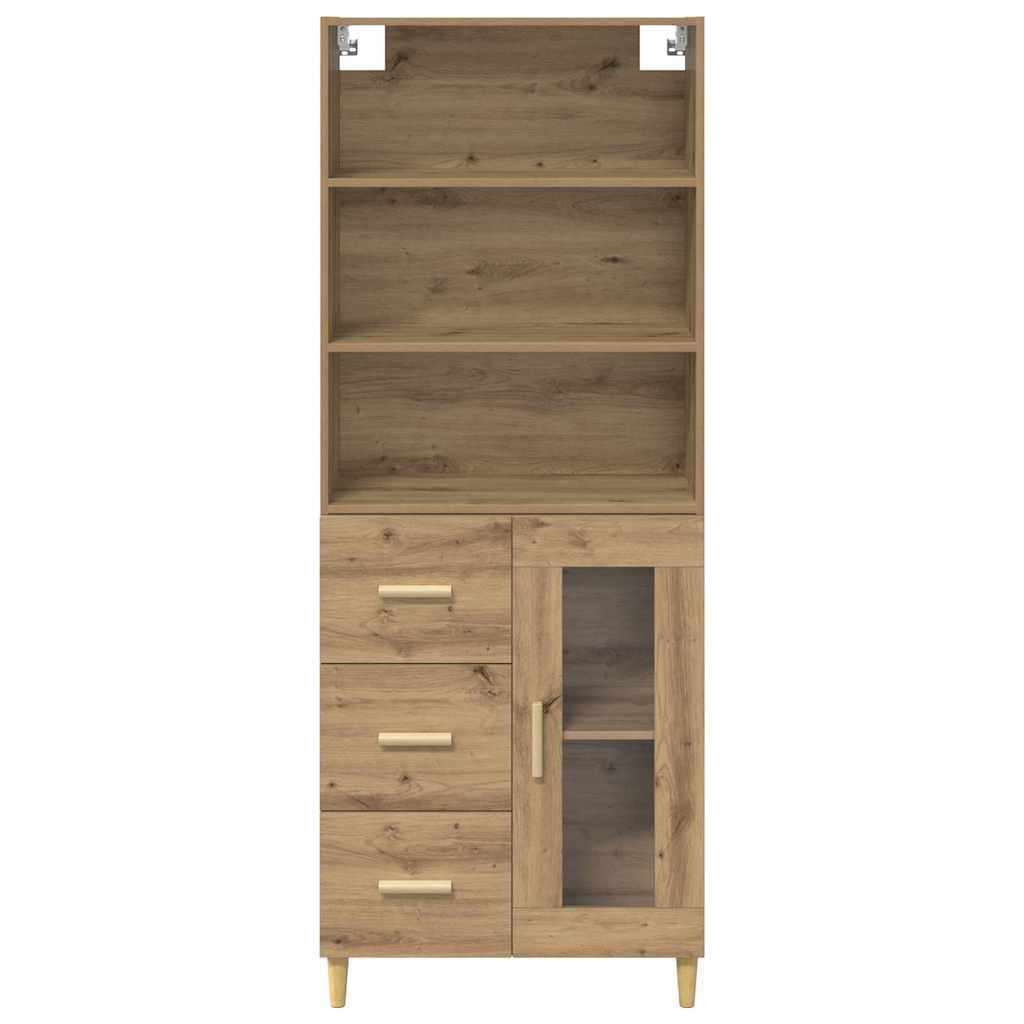 Highboard Artisan-Eiche 69,5 x 34 x 180 cm Holzwerkstoff