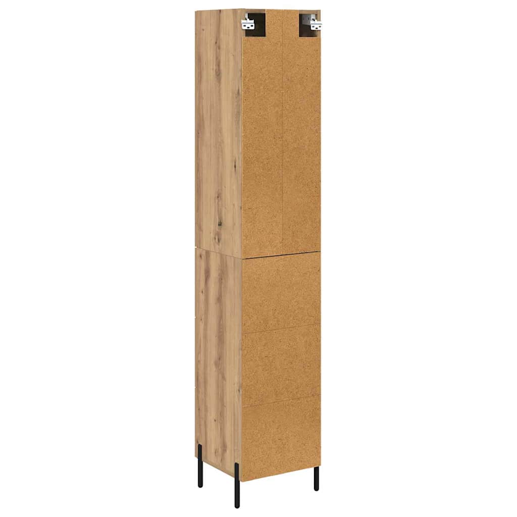 vidaXL Buffet haut chêne artisan 34,5 x 34 x 180 cm bois d'ingénierie