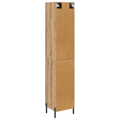 vidaXL Buffet haut chêne artisan 34,5 x 34 x 180 cm bois d'ingénierie