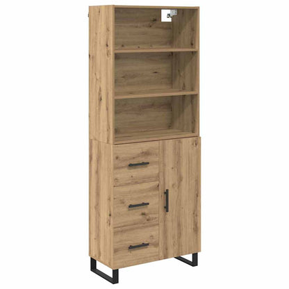 Highboard Artisan-Eiche 69,5 x 34 x 180 cm Holzwerkstoff