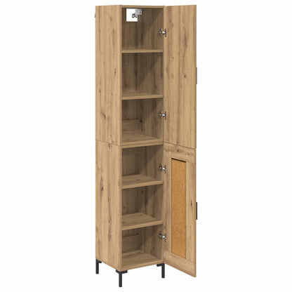 vidaXL Highboard Artisan-Eiche 69,5 x 34 x 180 cm Holzwerkstoff