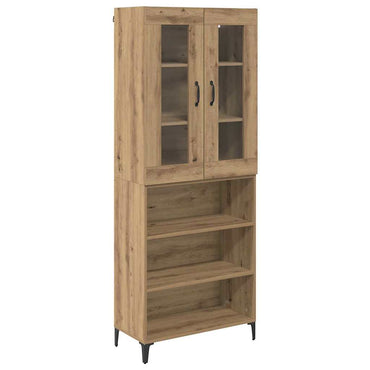 vidaXL Vaisselier chêne artisanal 69,5 x 34 x 180 cm bois d'ingénierie