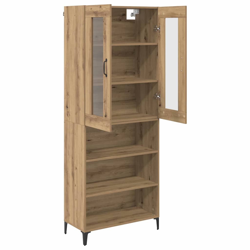 Highboard Artisan-Eiche 69,5 x 34 x 180 cm Holzwerkstoff