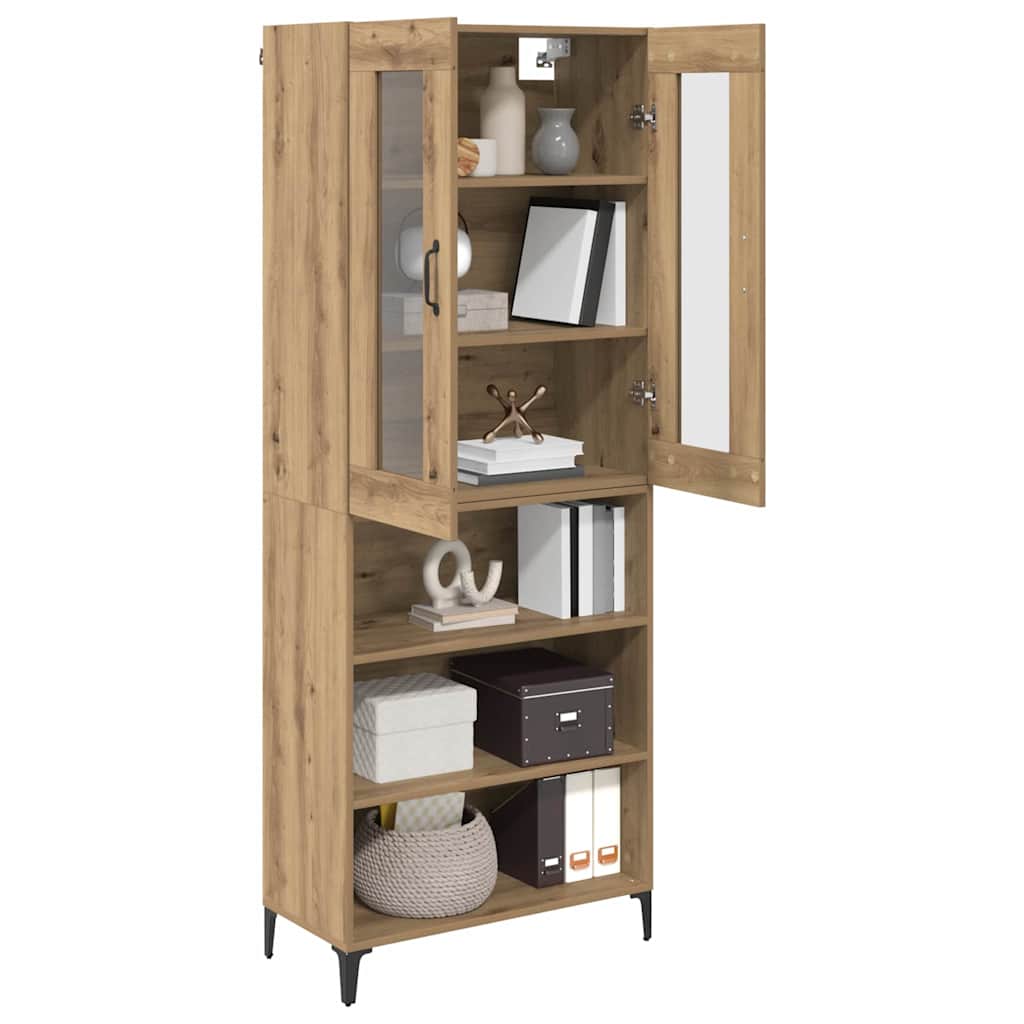 Highboard Artisan-Eiche 69,5 x 34 x 180 cm Holzwerkstoff