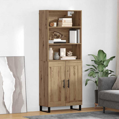vidaXL Highboard Artisan-Eiche 69,5 x 34 x 180 cm Holzwerkstoff