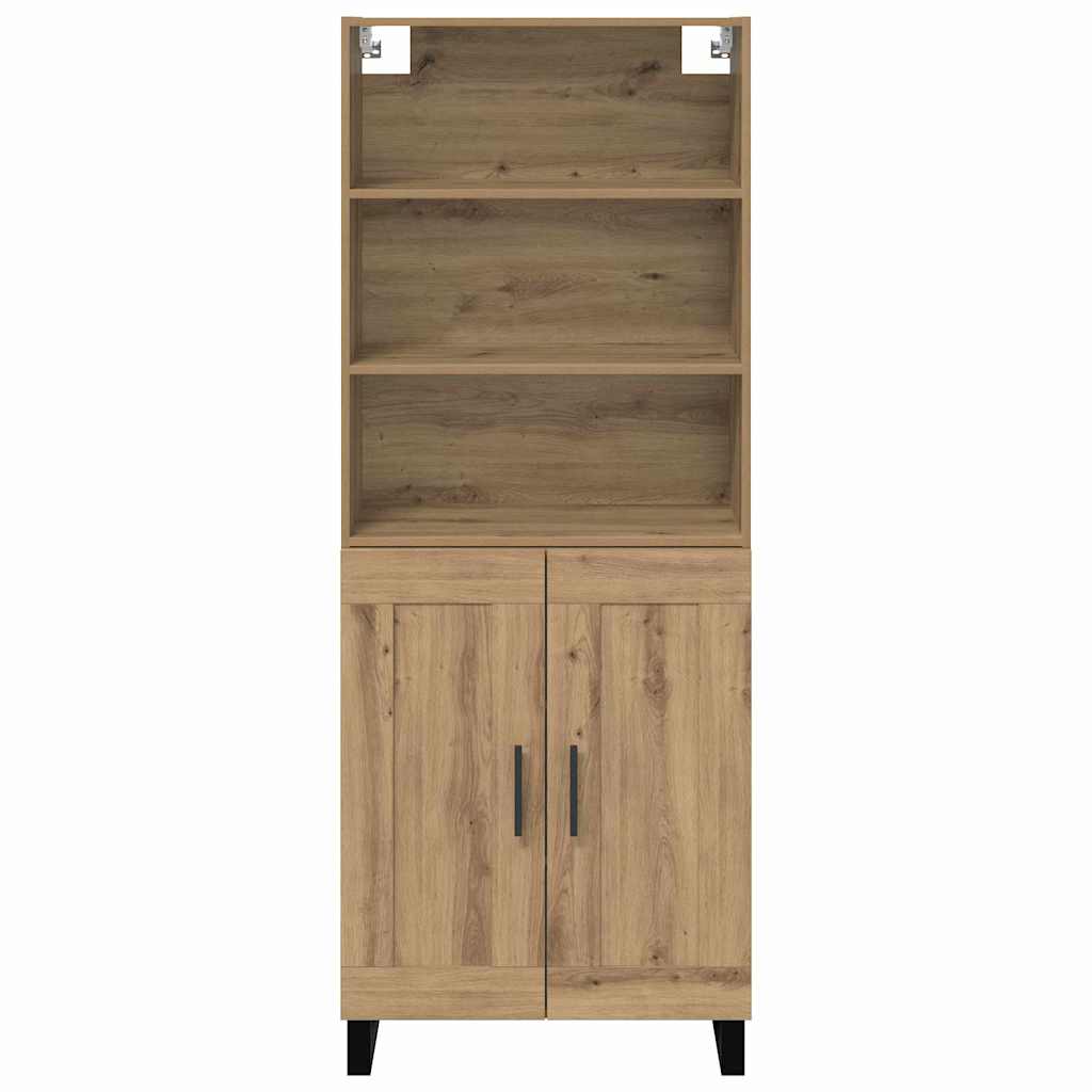 vidaXL Highboard Artisan-Eiche 69,5 x 34 x 180 cm Holzwerkstoff