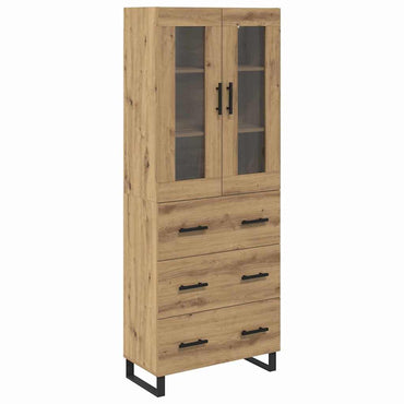 vidaXL Highboard mit Schubladen 2 pcs Artisan-Eiche Holzwerkstoff