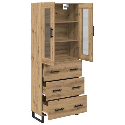 vidaXL Highboard mit Schubladen 2 pcs Artisan-Eiche Holzwerkstoff