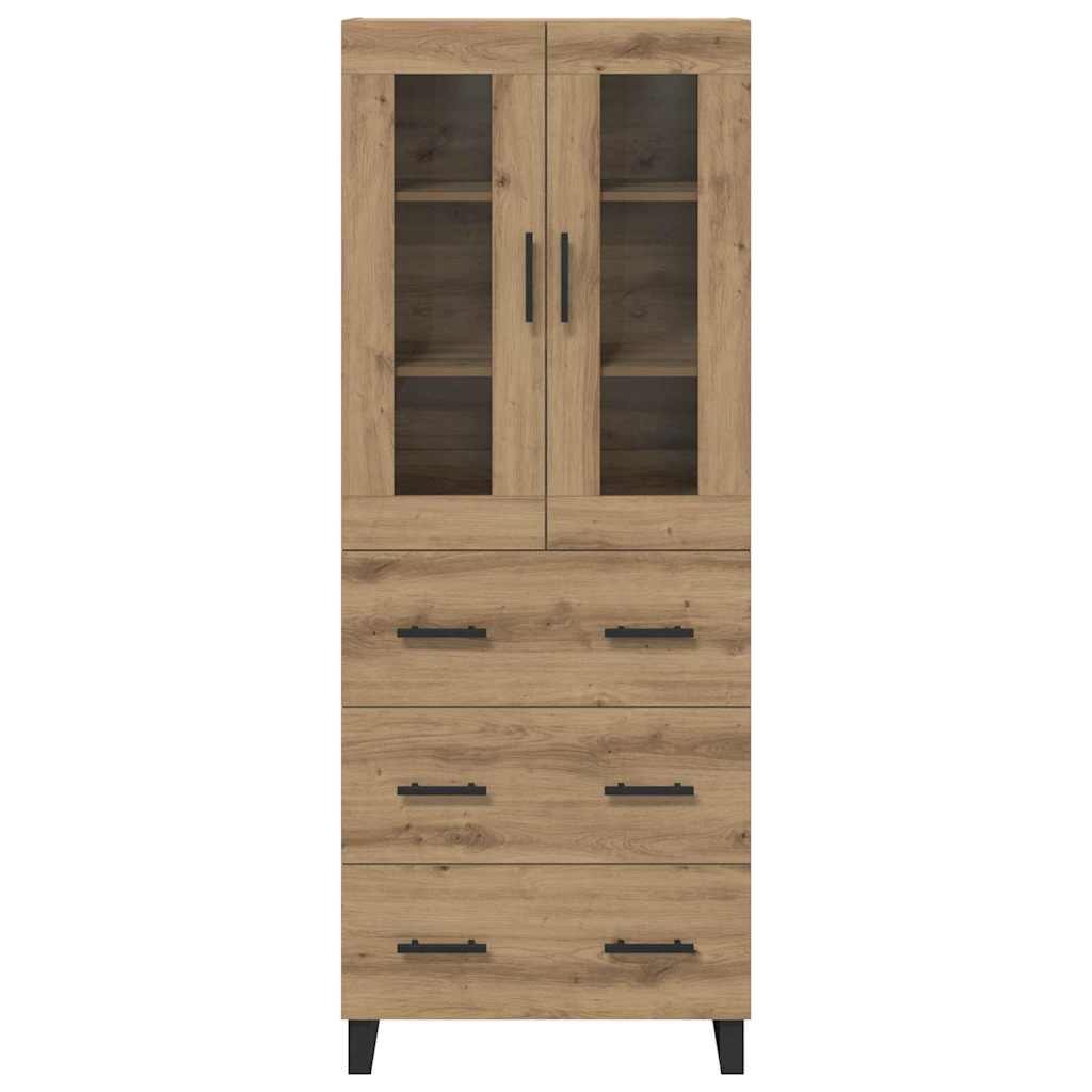 vidaXL Highboard mit Schubladen 2 pcs Artisan-Eiche Holzwerkstoff