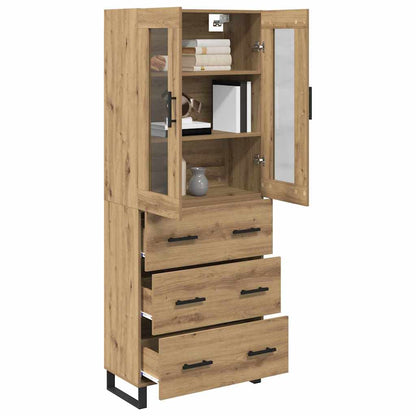 vidaXL Highboard mit Schubladen 2 pcs Artisan-Eiche Holzwerkstoff