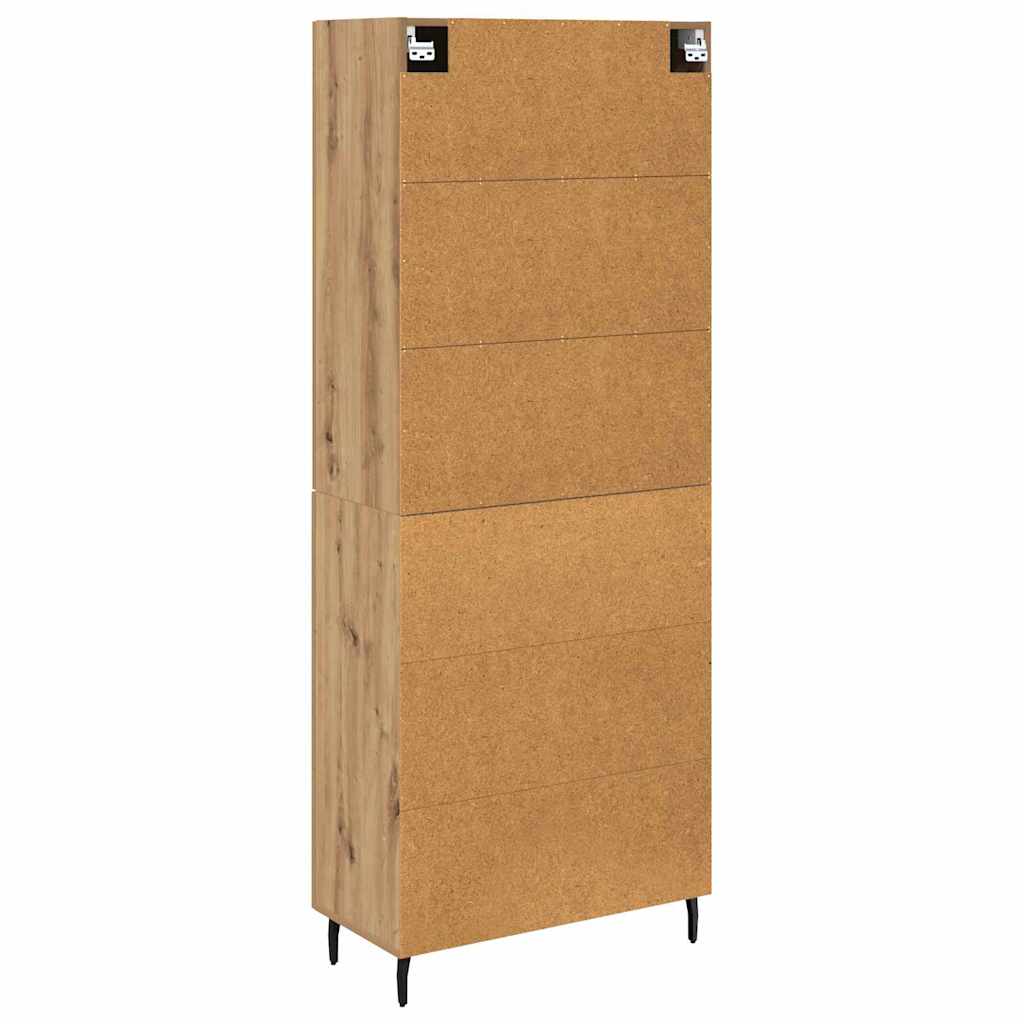 vidaXL Highboard mit Schubladen 2 pcs Artisan-Eiche Holzwerkstoff