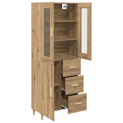 vidaXL Highboard Artisan-Eiche 69,5 x 34 x 180 cm Holzwerkstoff