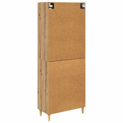 vidaXL Highboard Artisan-Eiche 69,5 x 34 x 180 cm Holzwerkstoff