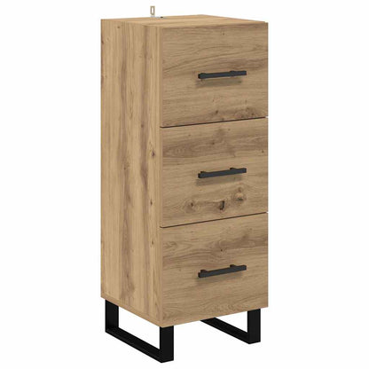 vidaXL Buffet haut chêne artisan 34,5 x 34 x 180 cm bois d'ingénierie