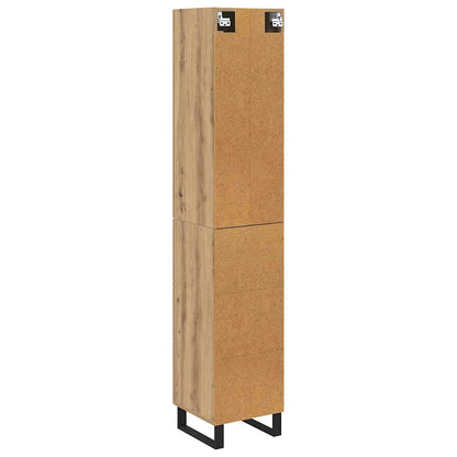 vidaXL Buffet haut chêne artisan 34,5 x 34 x 180 cm bois d'ingénierie