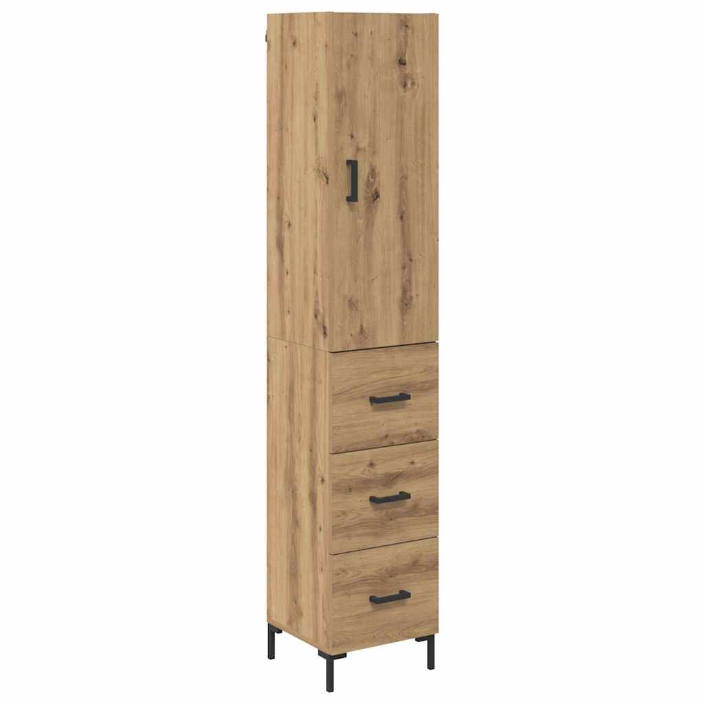 vidaXL Highboard Artisan-Eiche 69,5 x 34 x 180 cm Holzwerkstoff