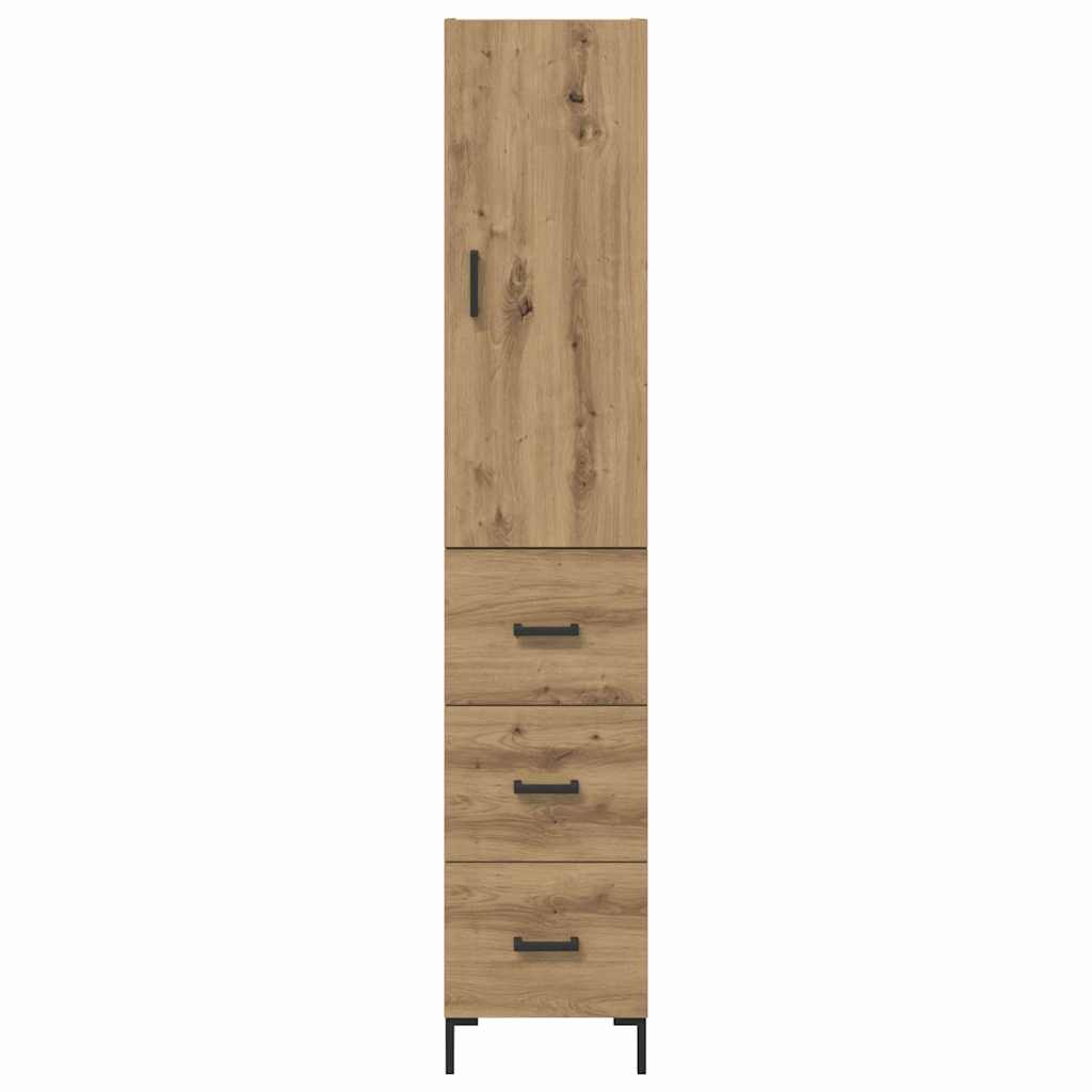 vidaXL Highboard Artisan-Eiche 69,5 x 34 x 180 cm Holzwerkstoff