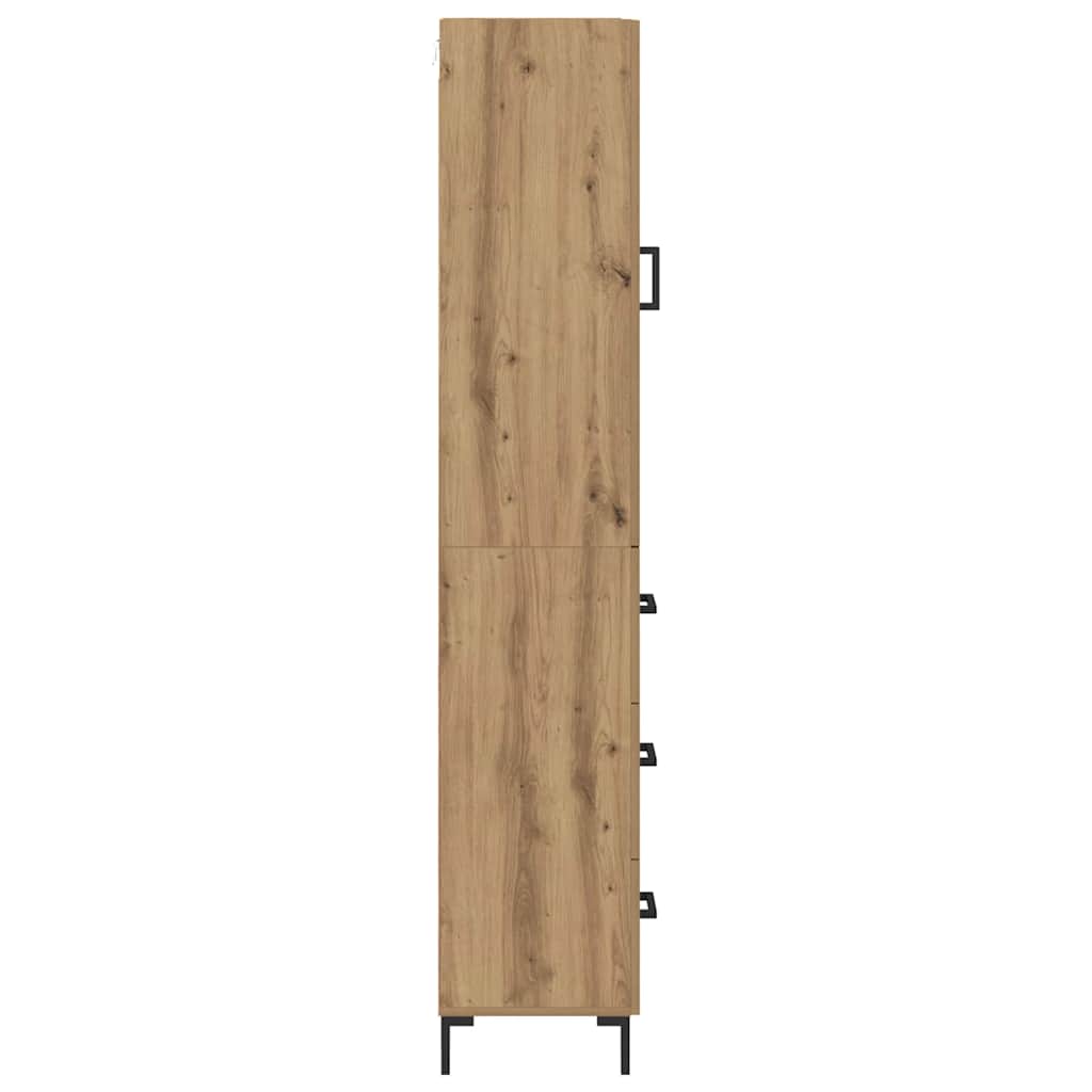 vidaXL Highboard Artisan-Eiche 69,5 x 34 x 180 cm Holzwerkstoff