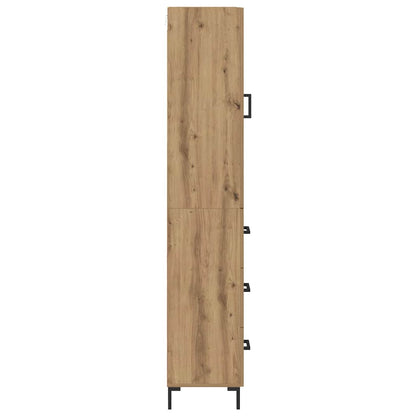 vidaXL Highboard Artisan-Eiche 69,5 x 34 x 180 cm Holzwerkstoff