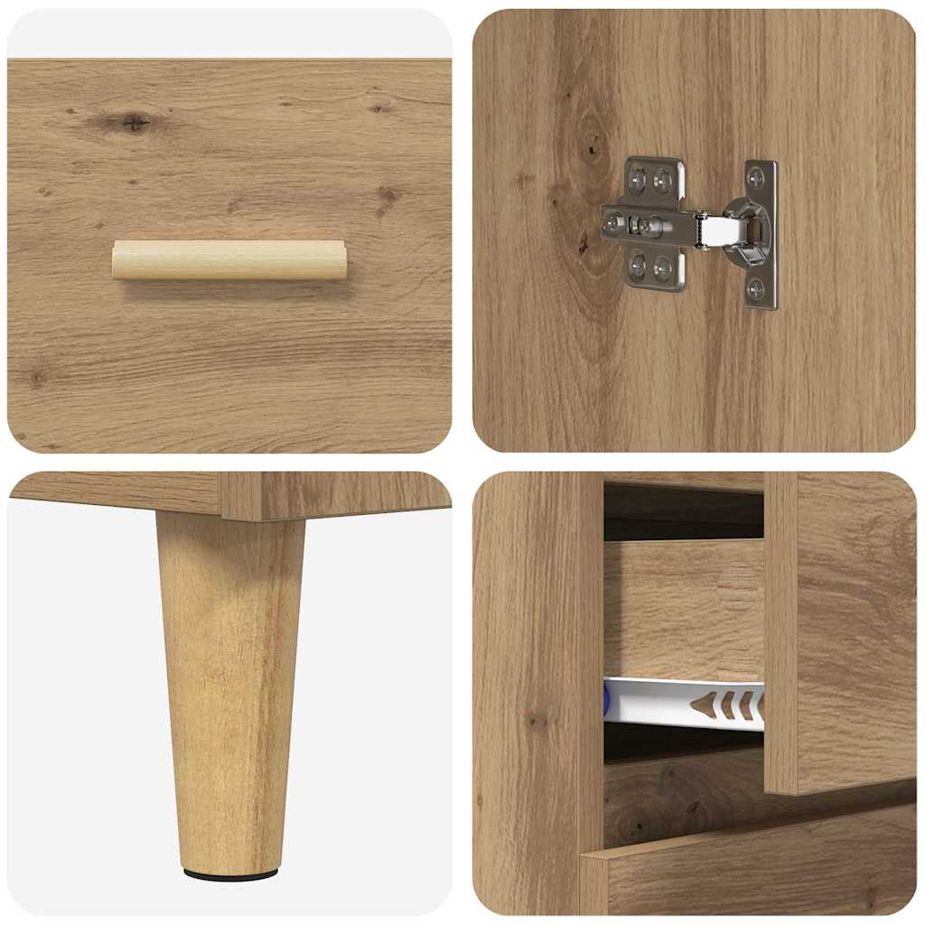 vidaXL Highboard avec tiroirs chêne artisan 69,5 x 34 x 180 cm