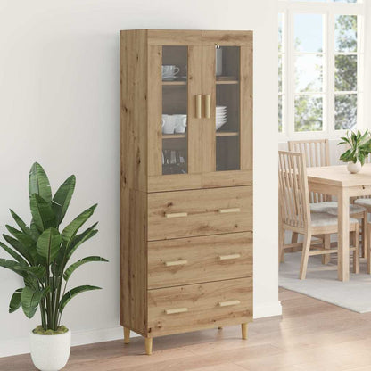 vidaXL Highboard avec tiroirs chêne artisan 69,5 x 34 x 180 cm