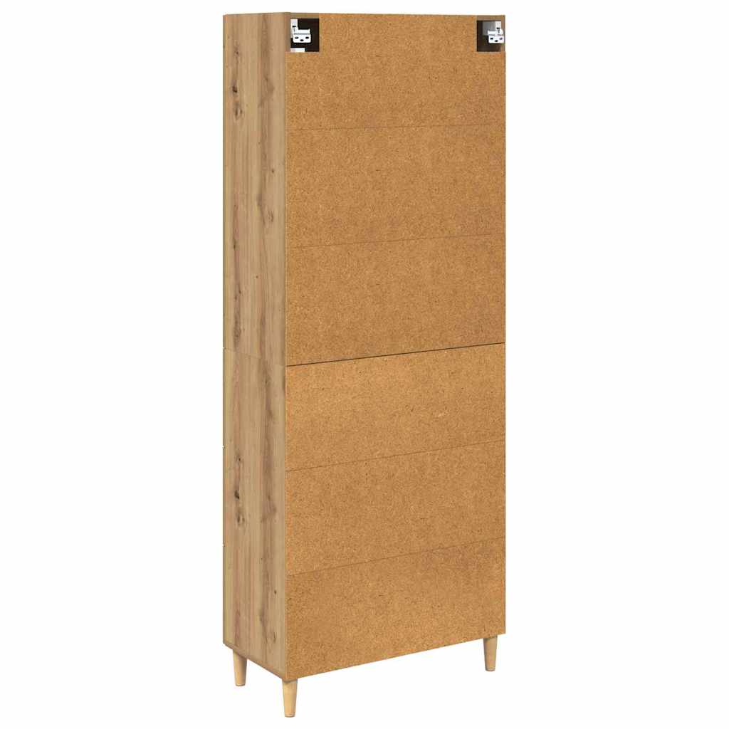 vidaXL Highboard avec tiroirs chêne artisan 69,5 x 34 x 180 cm