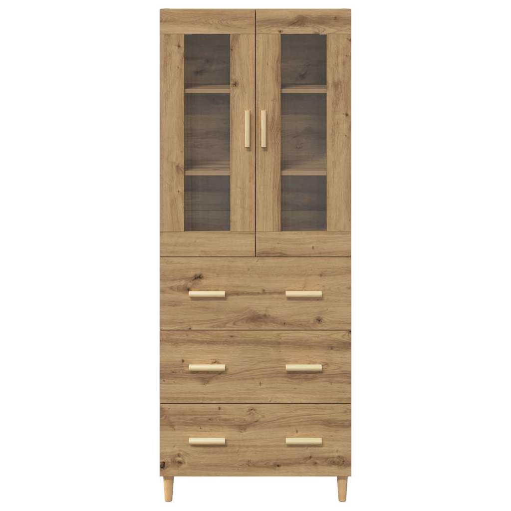 vidaXL Highboard avec tiroirs chêne artisan 69,5 x 34 x 180 cm