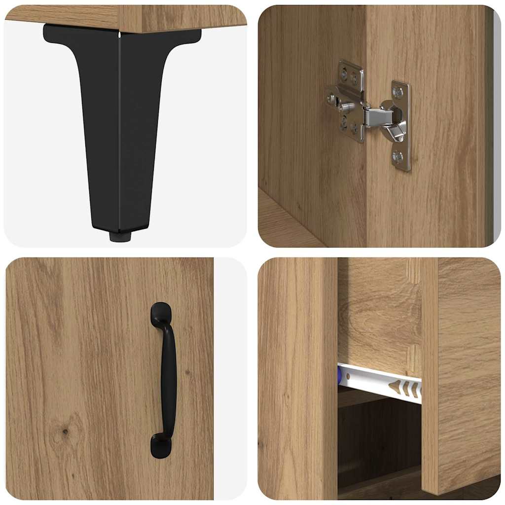 Highboard Artisan-Eiche 69,5 x 34 x 180 cm Holzwerkstoff