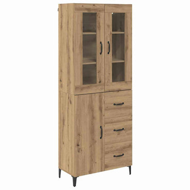 vidaXL Bahut chêne artisan 69,5 x 34 x 180 cm bois d'ingénierie