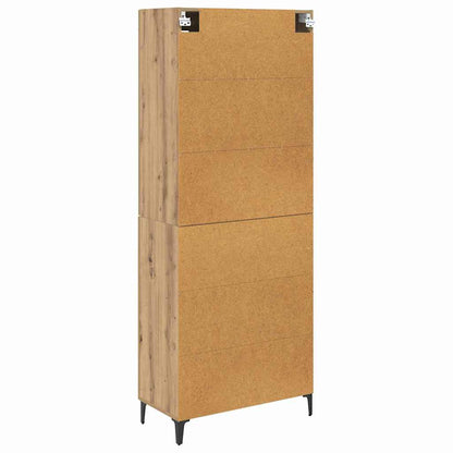 vidaXL Bahut chêne artisan 69,5 x 34 x 180 cm bois d'ingénierie
