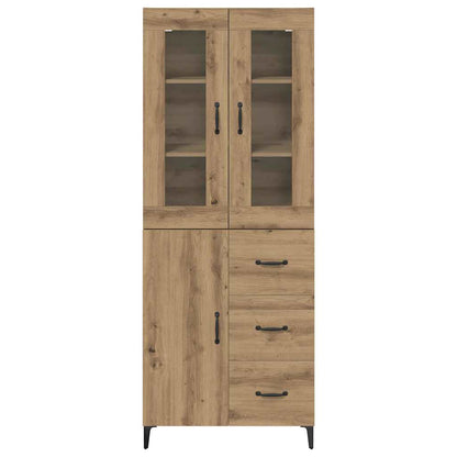 vidaXL Bahut chêne artisan 69,5 x 34 x 180 cm bois d'ingénierie