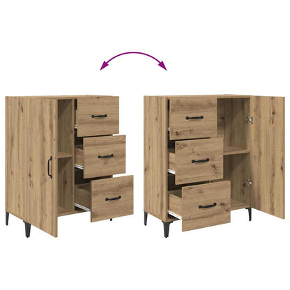 vidaXL Bahut chêne artisan 69,5 x 34 x 180 cm bois d'ingénierie