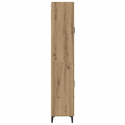 vidaXL Bahut chêne artisan 69,5 x 34 x 180 cm bois d'ingénierie