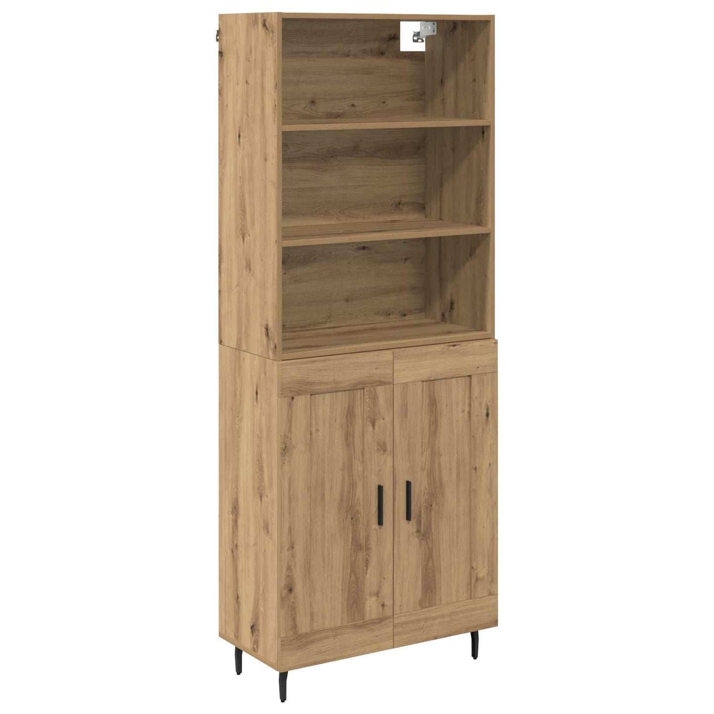 vidaXL Buffet haut chêne artisanal 69,5 x 34 x 180 cm