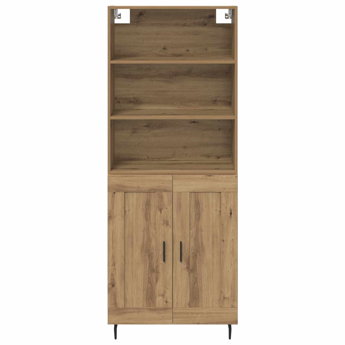 vidaXL Buffet haut chêne artisanal 69,5 x 34 x 180 cm