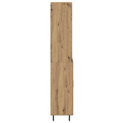 vidaXL Buffet haut chêne artisanal 69,5 x 34 x 180 cm