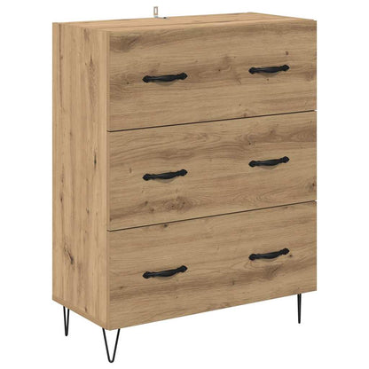 vidaXL Meuble haut 2 pcs Bois d'ingénierie chêne Artisan et verre