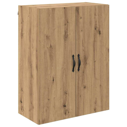 vidaXL Meuble haut 2 pcs Bois d'ingénierie chêne Artisan et verre