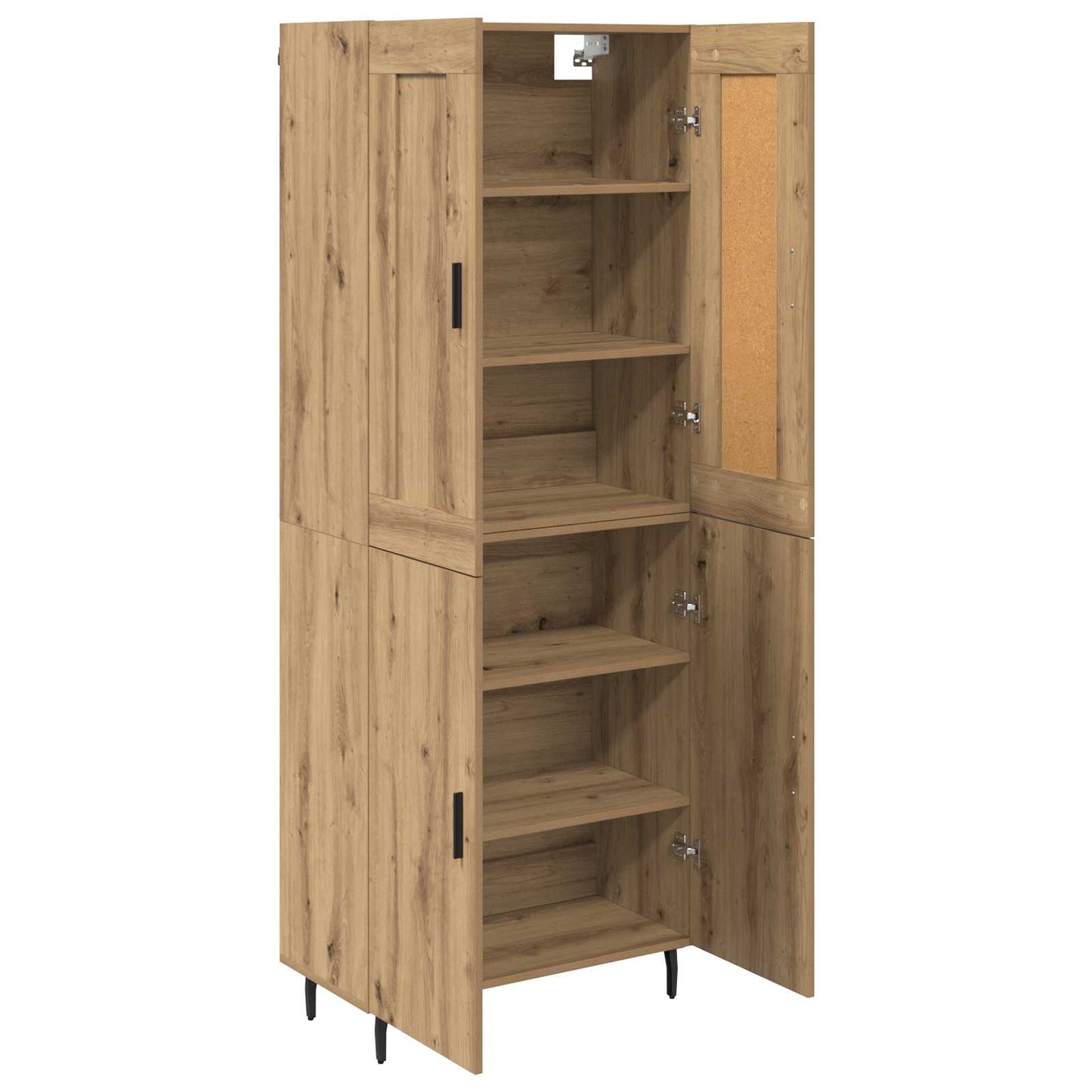 vidaXL Meuble haut 2 pcs Chêne artisaniel Bois d'ingénierie