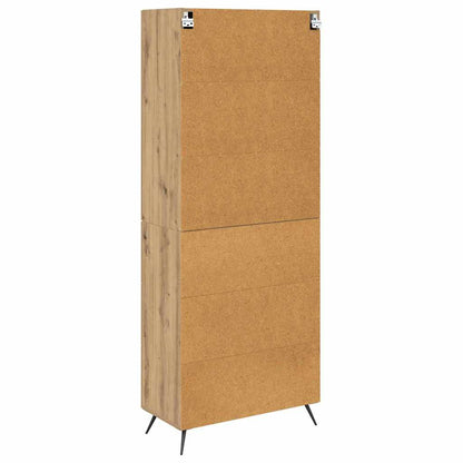 vidaXL Buffet haut chêne Artisan 69,5 x 34 x 180 cm bois d'ingénierie