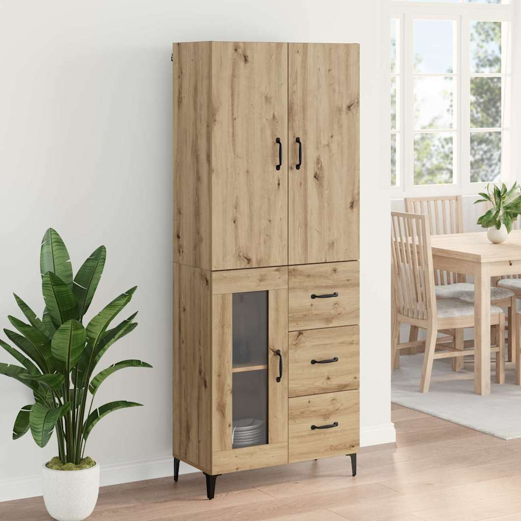 Highboard Artisan-Eiche 69,5 x 34 x 180 cm Holzwerkstoff