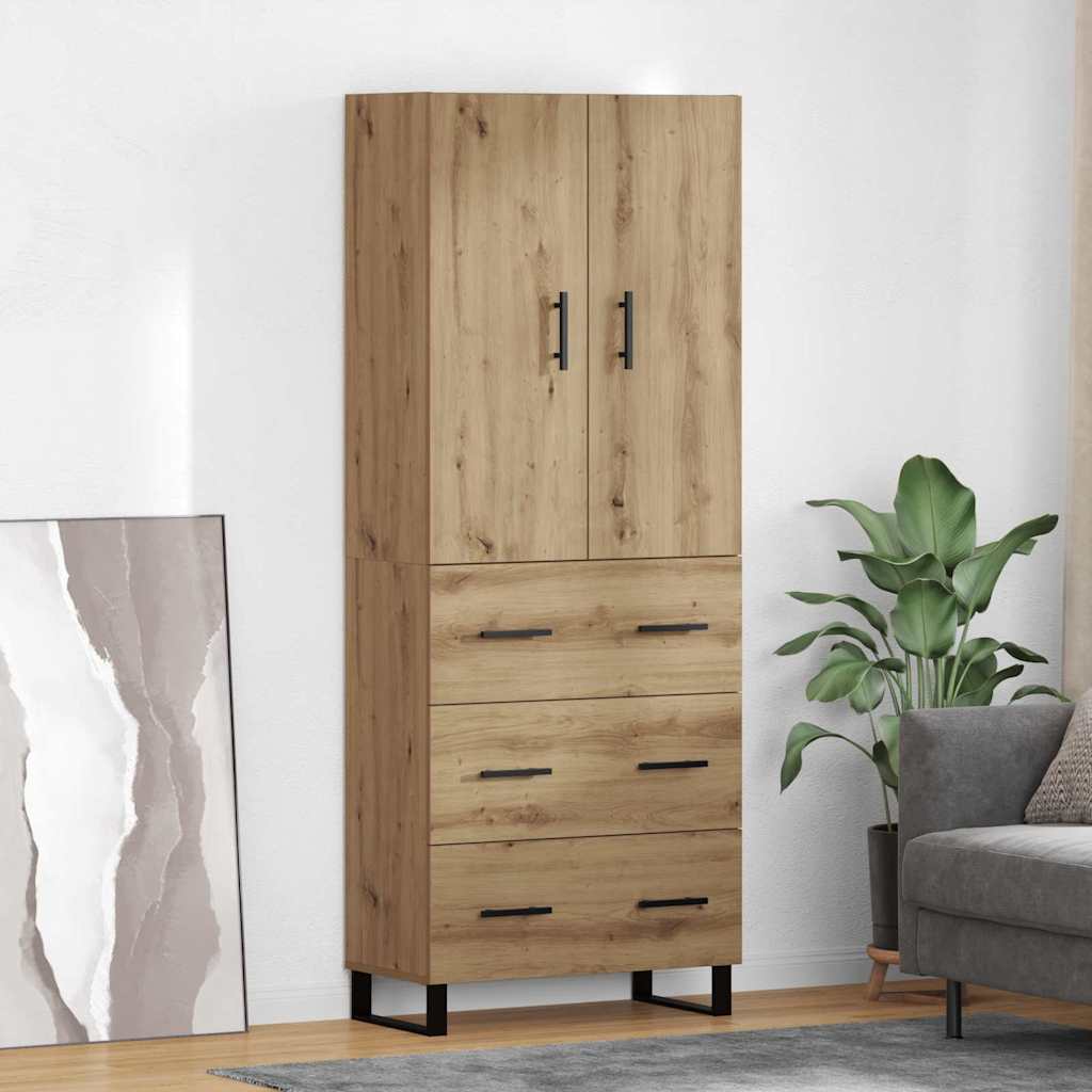 Highboard mit Schubladen 2 pcs Artisan-Eiche 69,5 x 34 x 180 cm