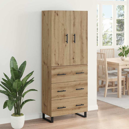Highboard mit Schubladen 2 pcs Artisan-Eiche 69,5 x 34 x 180 cm
