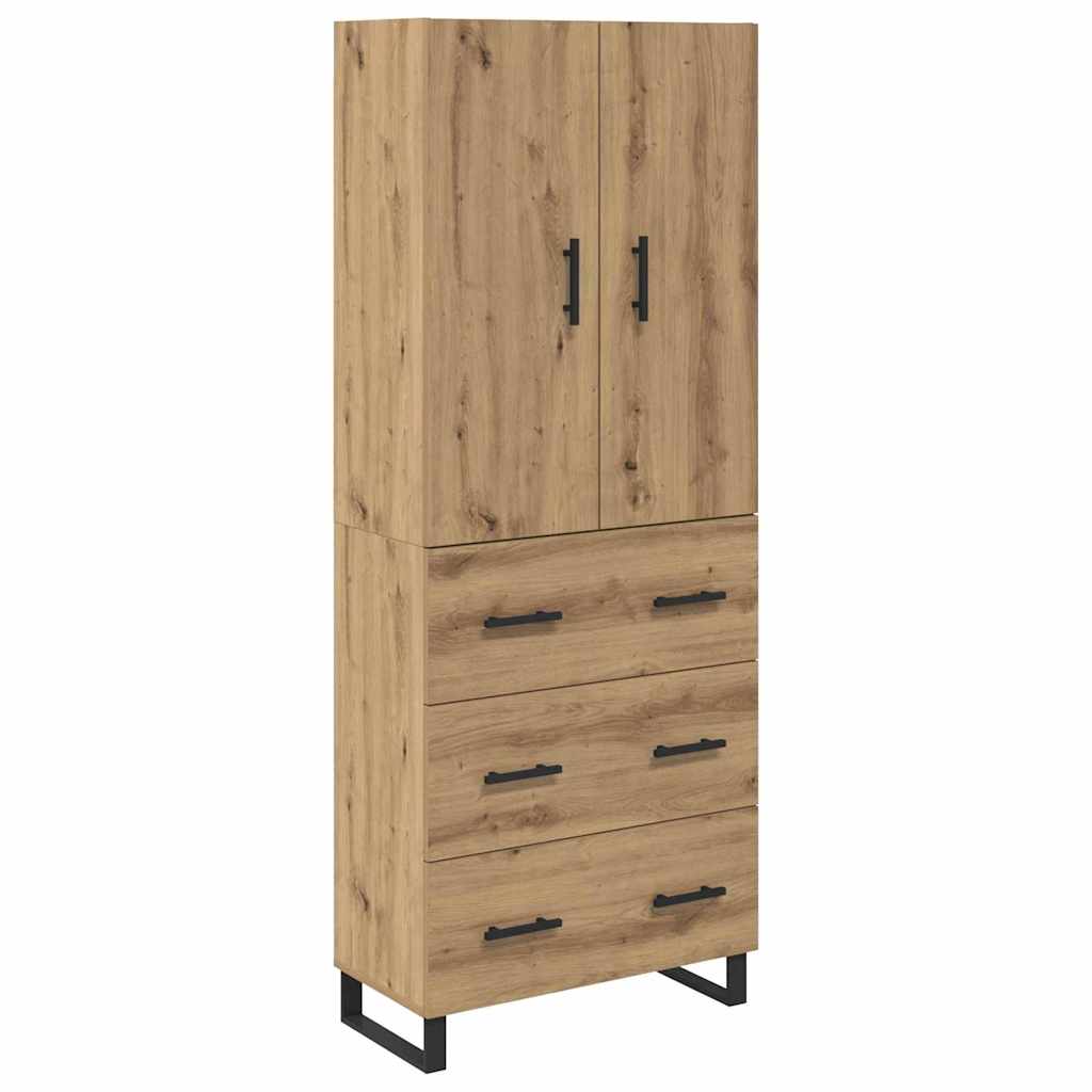 Highboard mit Schubladen 2 pcs Artisan-Eiche 69,5 x 34 x 180 cm