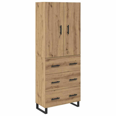 vidaXL Highboard avec tiroirs 2 pcs Chêne Artisan 69,5 x 34 x 180 cm